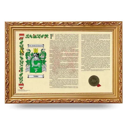 Veltri Armorial Landscape Framed - Gold