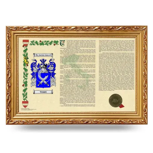 Venuti Armorial Landscape Framed - Gold