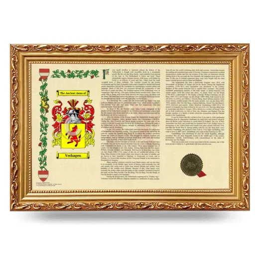 Verhagen Armorial Landscape Framed - Gold