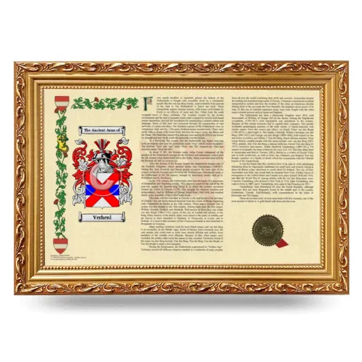 Verheul Armorial Landscape Framed - Gold
