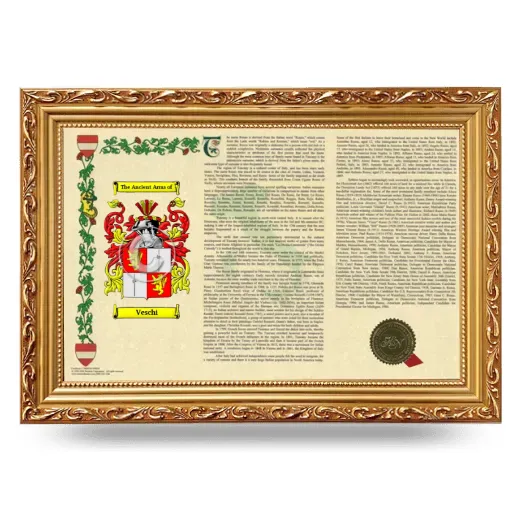 Veschi Armorial Landscape Framed - Gold