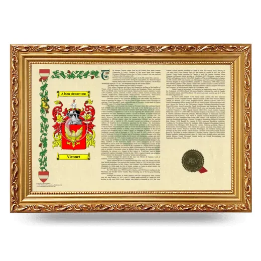 Viennet Armorial Landscape Framed - Gold