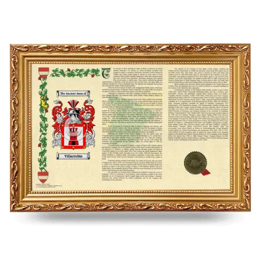 Villarrubia Armorial Landscape Framed - Gold