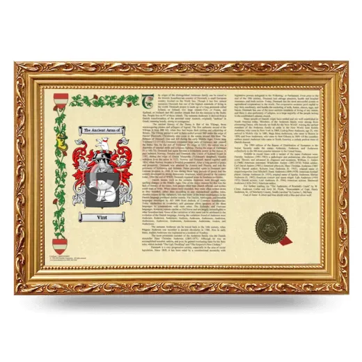 Vint Armorial Landscape Framed - Gold