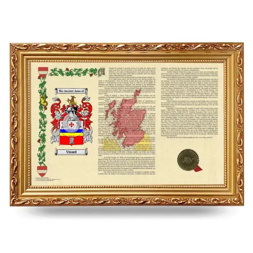 Visord Armorial Landscape Framed - Gold