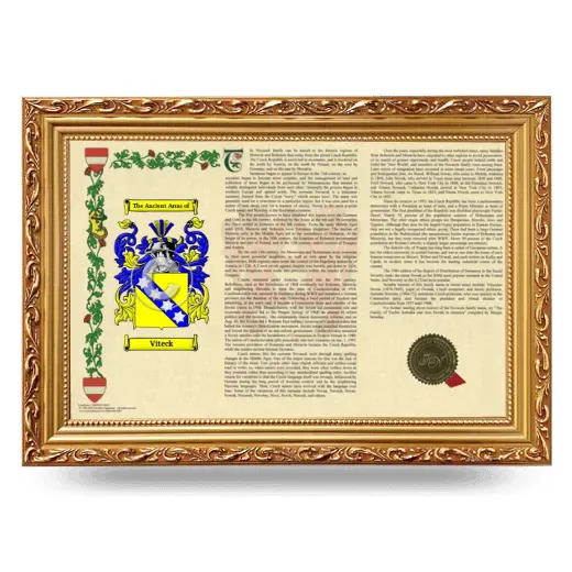 Viteck Armorial Landscape Framed - Gold