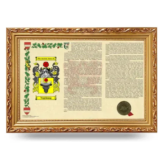 Vogelzang Armorial Landscape Framed - Gold