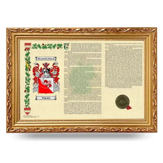 Von arx Armorial Landscape Framed - Gold