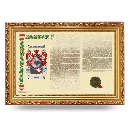 Vorm Armorial Landscape Framed - Gold
