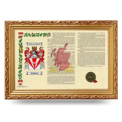 Wacheart Armorial Landscape Framed - Gold