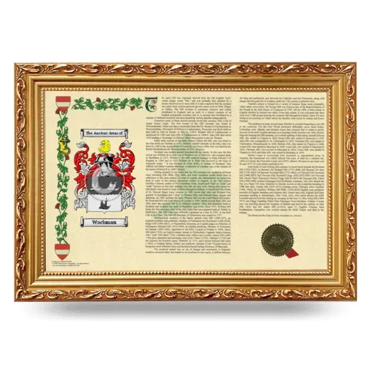 Wachman Armorial Landscape Framed - Gold