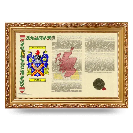 Waddler Armorial Landscape Framed - Gold