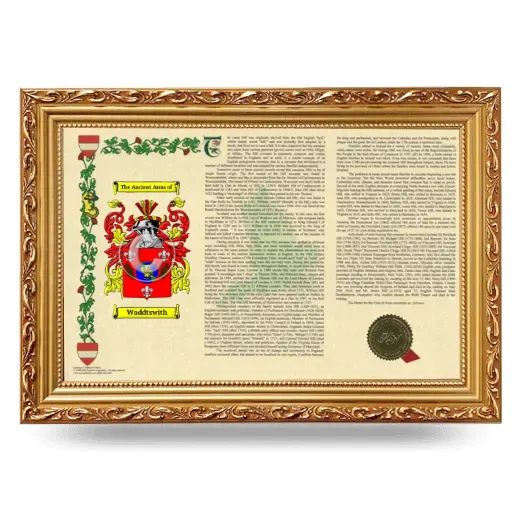 Waddtswith Armorial Landscape Framed - Gold