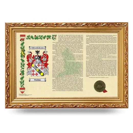 Wadum Armorial Landscape Framed - Gold