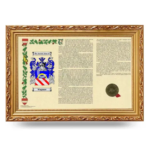 Waganer Armorial Landscape Framed - Gold
