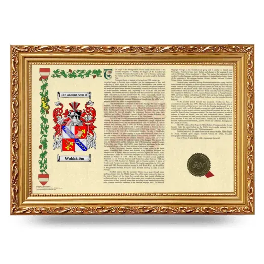 Wahlström Armorial Landscape Framed - Gold