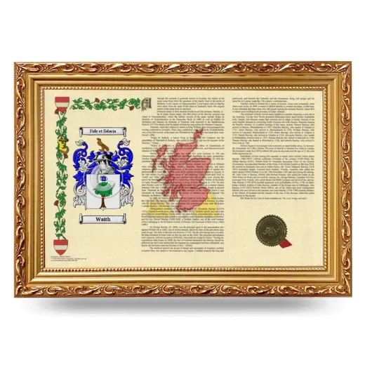 Waith Armorial Landscape Framed - Gold