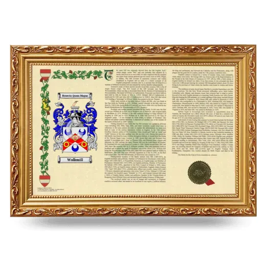 Walkmill Armorial Landscape Framed - Gold