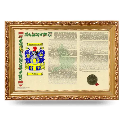 Wallich Armorial Landscape Framed - Gold