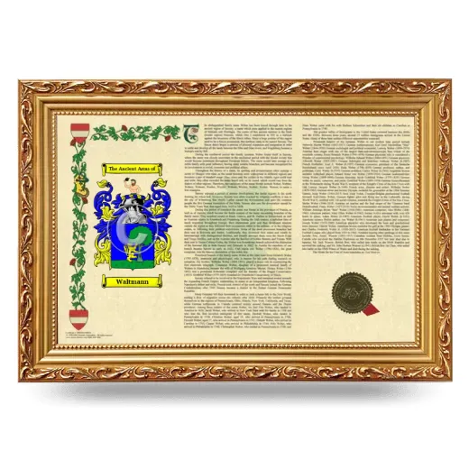 Waltmann Armorial Landscape Framed - Gold
