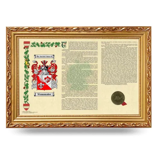 Wannamaker Armorial Landscape Framed - Gold