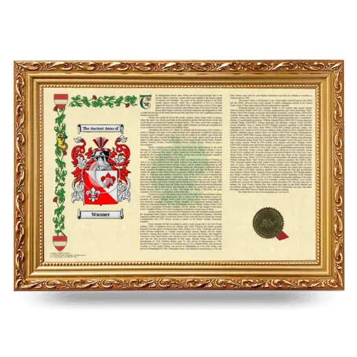 Wanner Armorial Landscape Framed - Gold