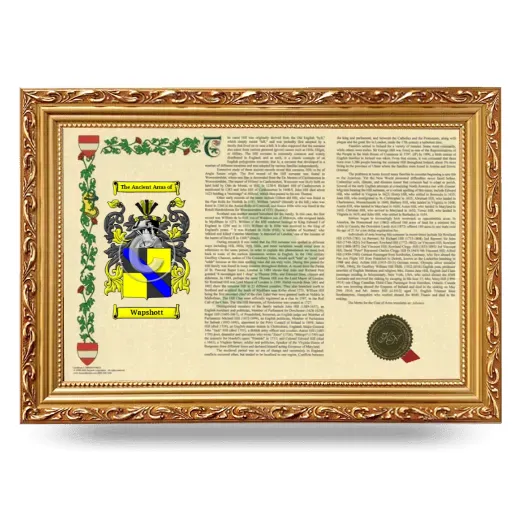 Wapshott Armorial Landscape Framed - Gold