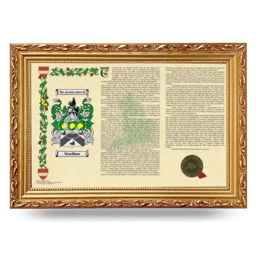 Wardhow Armorial Landscape Framed - Gold