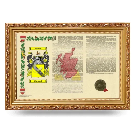 Warmack Armorial Landscape Framed - Gold