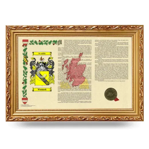 Warnock Armorial Landscape Framed - Gold
