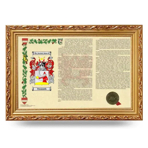 Wasmuth Armorial Landscape Framed - Gold