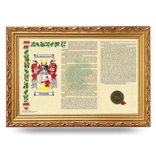 Wasmuth Armorial Landscape Framed - Gold