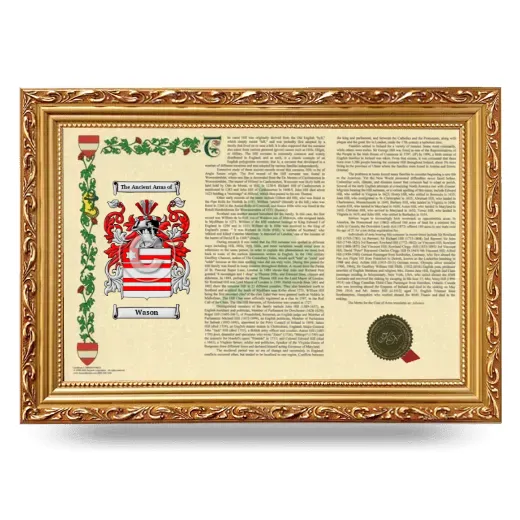 Wason Armorial Landscape Framed - Gold