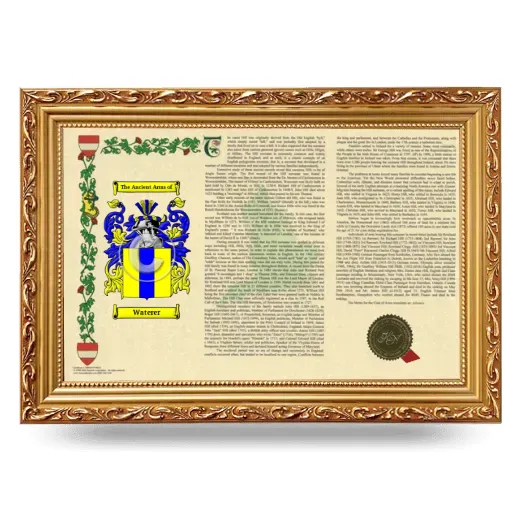 Waterer Armorial Landscape Framed - Gold