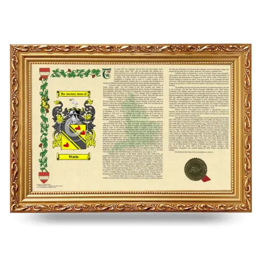 Watis Armorial Landscape Framed - Gold