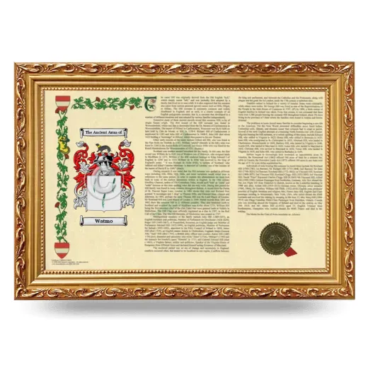 Watmo Armorial Landscape Framed - Gold