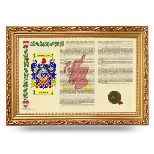 Webbdale Armorial Landscape Framed - Gold