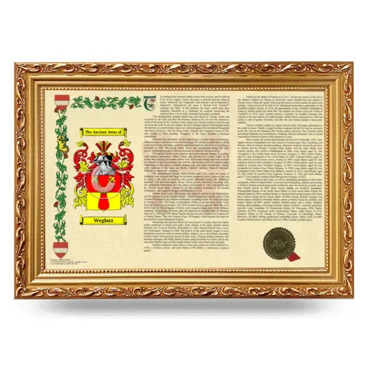 Weglarz Armorial Landscape Framed - Gold