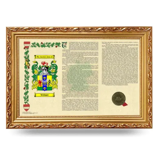 Wehner Armorial Landscape Framed - Gold