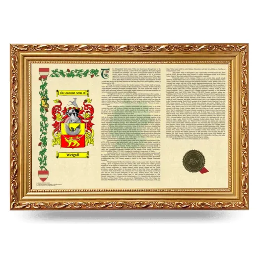 Weigall Armorial Landscape Framed - Gold