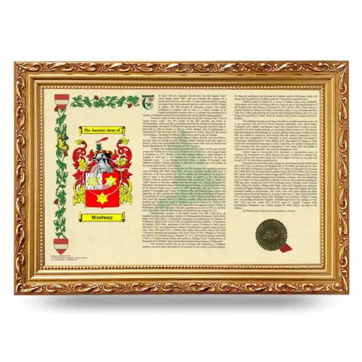 Westway Armorial Landscape Framed - Gold