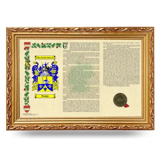 Wexler Armorial Landscape Framed - Gold