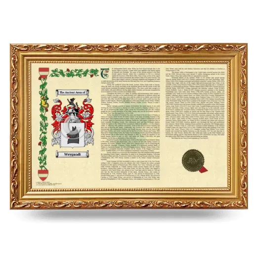 Weygandt Armorial Landscape Framed - Gold