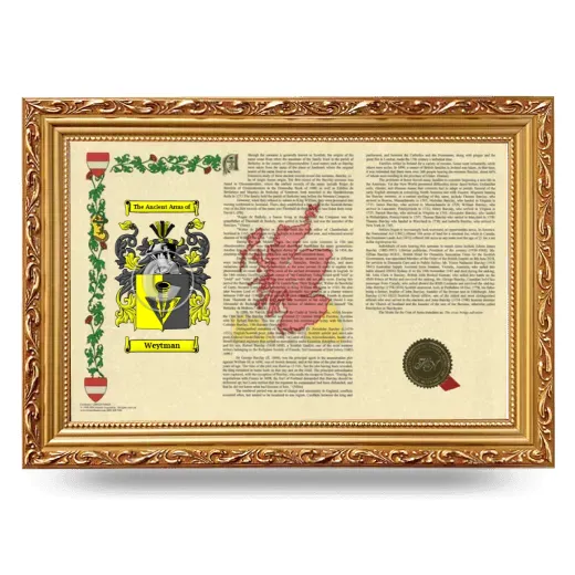 Weytman Armorial Landscape Framed - Gold