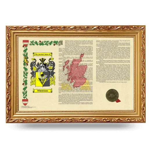 Wheatman Armorial Landscape Framed - Gold