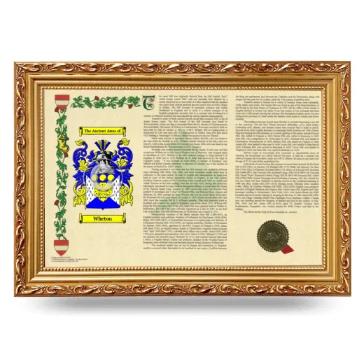Wheton Armorial Landscape Framed - Gold