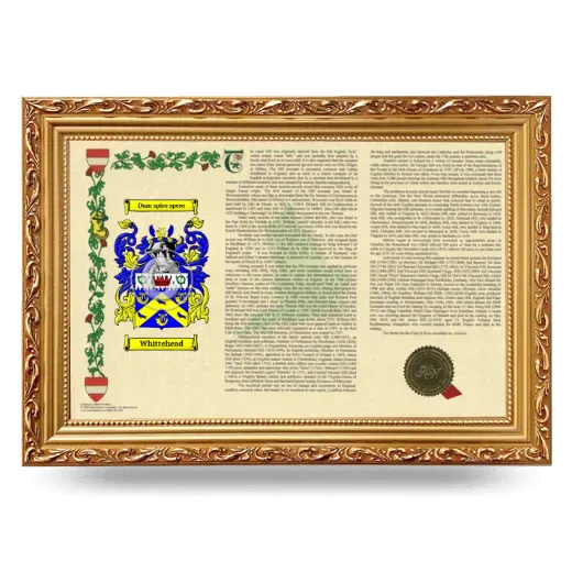 Whittehead Armorial Landscape Framed - Gold