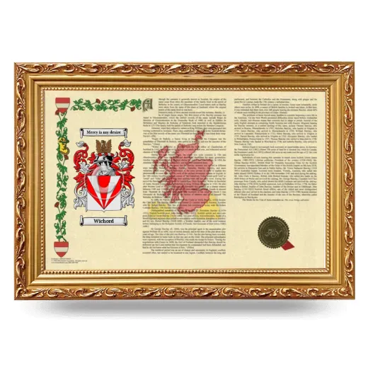 Wichord Armorial Landscape Framed - Gold