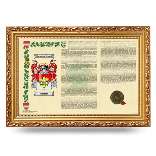 Wickede Armorial Landscape Framed - Gold