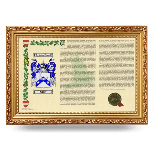 Widay Armorial Landscape Framed - Gold